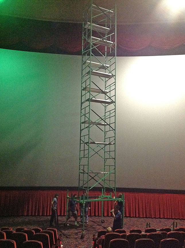 Imax theater scaffolding