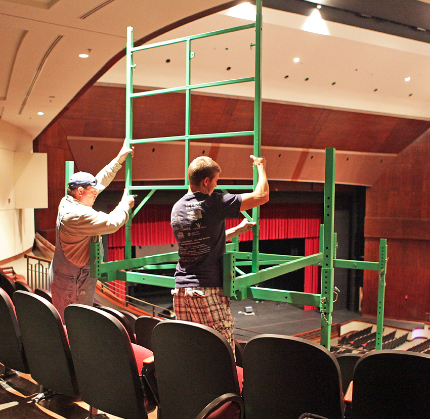 Multilevel scaffolding for auditoriums